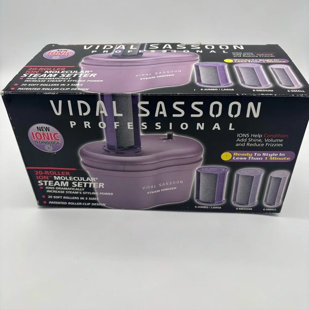New Vidal Sassoon Hair Rollers 20-Roller Steam Setter Ionic Technology - Picture 1 of 7